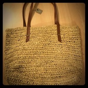Woven J. Crew tote